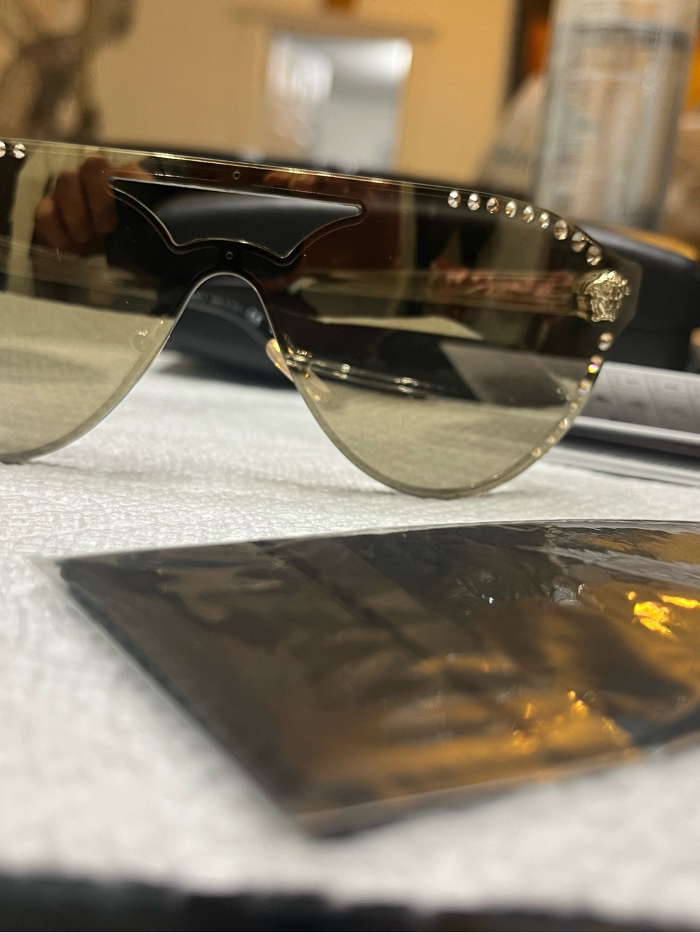 NIB Versace Rhinestone Sunglasses - Picture 9 of 11